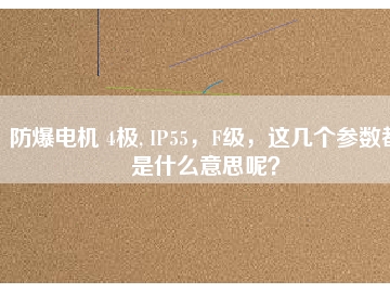 防爆電機(jī) 4極, IP55，F(xiàn)級(jí)，這幾個(gè)參數(shù)都是什么意思呢？