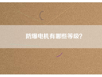 防爆電機(jī)有哪些等級？