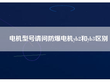 電機(jī)型號(hào)請(qǐng)問防爆電機(jī)yb2和yb3區(qū)別