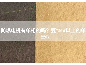 防爆電機有單相的嗎？要750W以上的單相220V