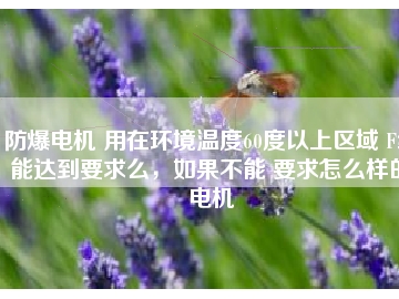 防爆電機(jī) 用在環(huán)境溫度60度以上區(qū)域 F級(jí)能達(dá)到要求么，如果不能 要求怎么樣的電機(jī)