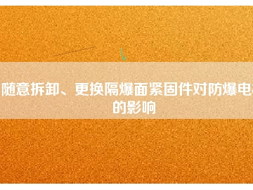 隨意拆卸、更換隔爆面緊固件對防爆電機的影響