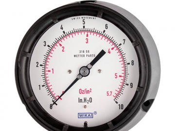 612.34, 632.34, 633.34膜盒式壓力表，銅合金或不銹鋼材質(zhì)