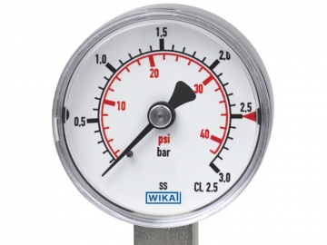 131.11波登管壓力表，不銹鋼材質(zhì)