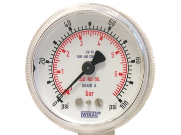 130.15波登管壓力表，不銹鋼材質(zhì)