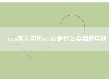 teco東元電機aeeff3是什么類型的電機