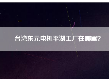 臺灣東元電機平湖工廠在哪里？