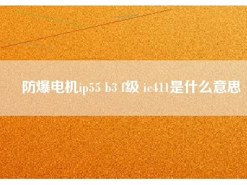 防爆電機(jī)ip55 b3 f級 ic411是什么意思