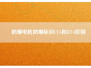 防爆電機(jī)防爆標(biāo)識(shí)CT4和BT4區(qū)別