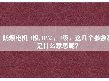 防爆電機 4極, IP55，F(xiàn)級，這幾個參數(shù)都是什么意思呢？