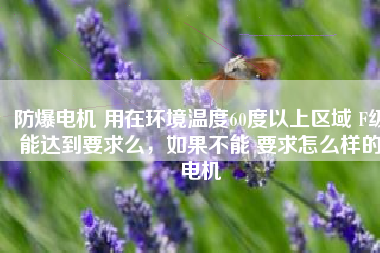 防爆電機 用在環(huán)境溫度60度以上區(qū)域 F級能達到要求么，如果不能 要求怎么樣的電機