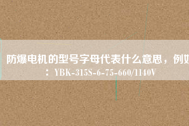 防爆電機(jī)的型號(hào)字母代表什么意思，例如：YBK-315S-6-75-660/1140V