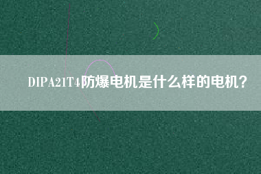 DIPA21T4防爆電機是什么樣的電機？
