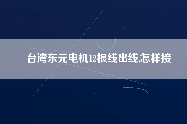 臺灣東元電機12根線出線,怎樣接 臺灣東元電機12根線出線,怎樣接