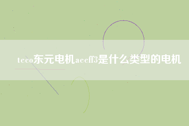 teco東元電機(jī)aeeff3是什么類型的電機(jī) teco東元電機(jī)aeeff3是什么類型的電機(jī)