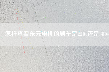 怎樣查看東元電機的剎車是220v還是380v 怎樣查看東元電機的剎車是220v還是380v