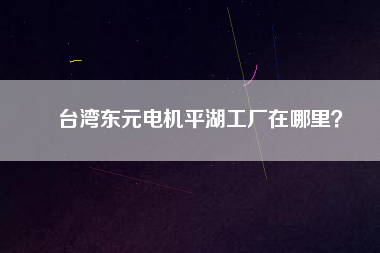 臺灣東元電機平湖工廠在哪里？