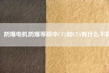 防爆電機防爆等級中CT2和CT4有什么不同 防爆電機防爆等級中CT2和CT4有什么不同