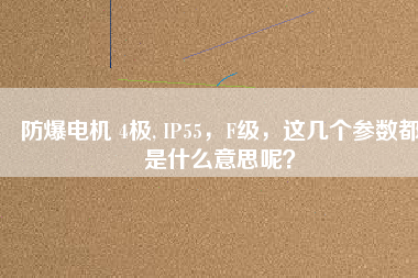 防爆電機(jī) 4極, IP55，F(xiàn)級，這幾個參數(shù)都是什么意思呢？