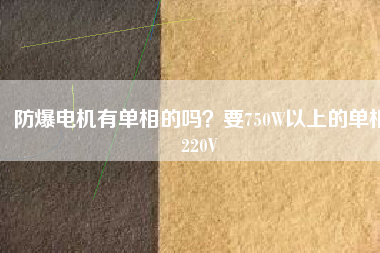 防爆電機(jī)有單相的嗎?要750W以上的單相220V